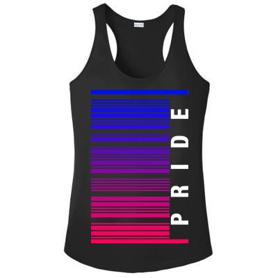 Bi Pride Barcode Bisexual Ladies PosiCharge Competitor Racerback Tank