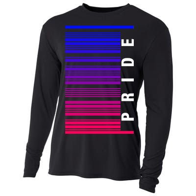 Bi Pride Barcode Bisexual Cooling Performance Long Sleeve Crew