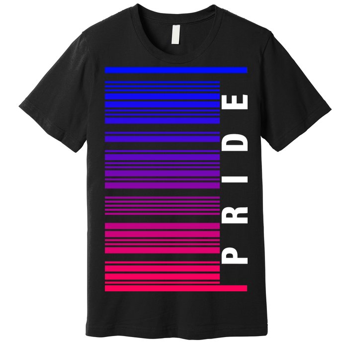 Bi Pride Barcode Bisexual Premium T-Shirt