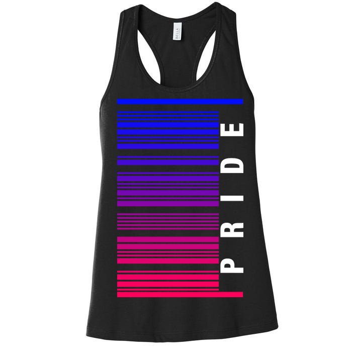 Bi Pride Barcode Bisexual Women's Racerback Tank