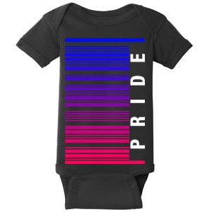 Bi Pride Barcode Bisexual Baby Bodysuit