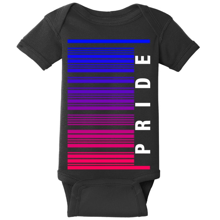 Bi Pride Barcode Bisexual Baby Bodysuit