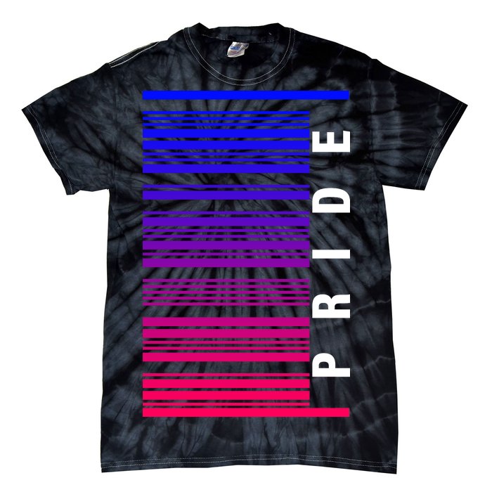 Bi Pride Barcode Bisexual Tie-Dye T-Shirt