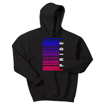 Bi Pride Barcode Bisexual Kids Hoodie