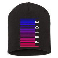 Bi Pride Barcode Bisexual Short Acrylic Beanie