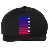 Bi Pride Barcode Bisexual Wool Snapback Cap