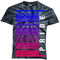 Bi Pride Barcode Bisexual Kids Tie-Dye T-Shirt