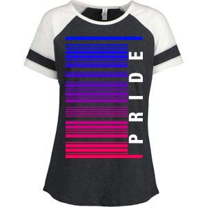 Bi Pride Barcode Bisexual Enza Ladies Jersey Colorblock Tee