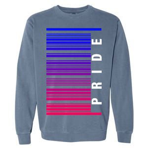 Bi Pride Barcode Bisexual Garment-Dyed Sweatshirt