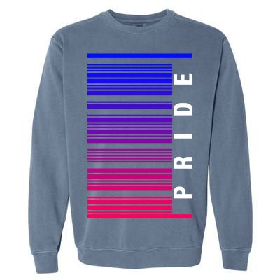 Bi Pride Barcode Bisexual Garment-Dyed Sweatshirt