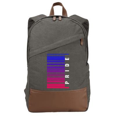 Bi Pride Barcode Bisexual Cotton Canvas Backpack