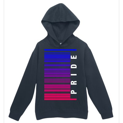 Bi Pride Barcode Bisexual Urban Pullover Hoodie