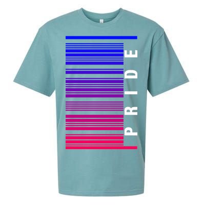 Bi Pride Barcode Bisexual Sueded Cloud Jersey T-Shirt