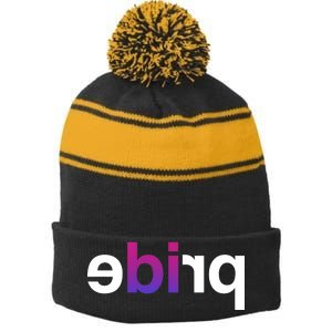 Bi Pride Parade BiSexual Stripe Pom Pom Beanie