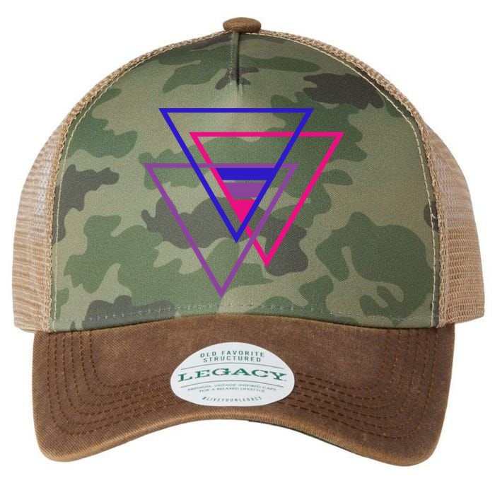 Bi Pride Triangle Legacy Tie Dye Trucker Hat