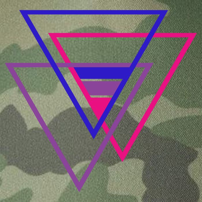 Bi Pride Triangle Legacy Tie Dye Trucker Hat