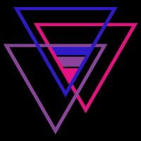 Bi Pride Triangle Women's V-Neck T-Shirt