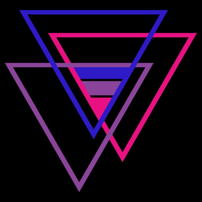 Bi Pride Triangle Women's V-Neck T-Shirt