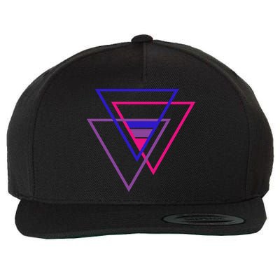 Bi Pride Triangle Wool Snapback Cap