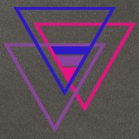 Bi Pride Triangle Cotton Canvas Backpack