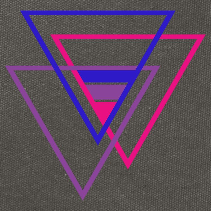 Bi Pride Triangle Cotton Canvas Backpack