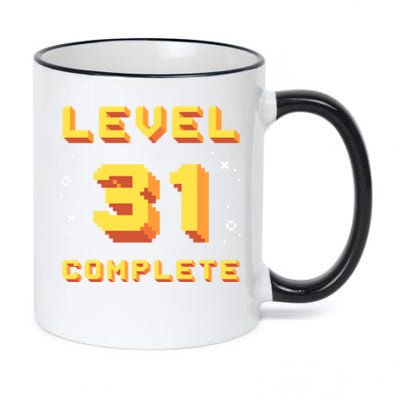 Born In 1990 Level 31 Complete 31th Birthday Retro Gaming Gift 11oz Black Color Changing Mug