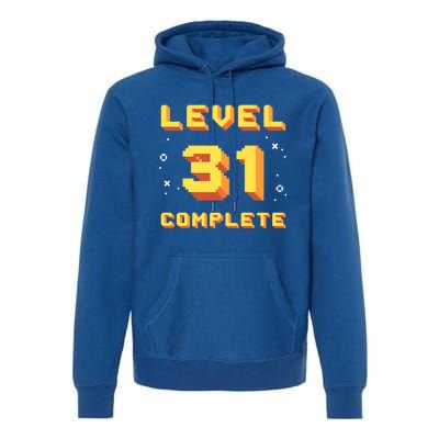 Born In 1990 Level 31 Complete 31th Birthday Retro Gaming Gift Premium Hoodie