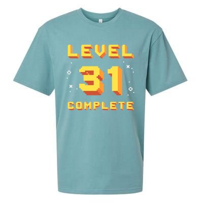 Born In 1990 Level 31 Complete 31th Birthday Retro Gaming Gift Sueded Cloud Jersey T-Shirt