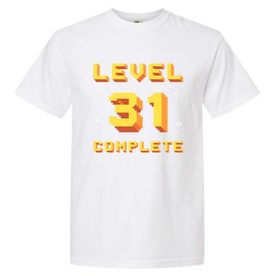 Born In 1990 Level 31 Complete 31th Birthday Retro Gaming Gift Garment-Dyed Heavyweight T-Shirt