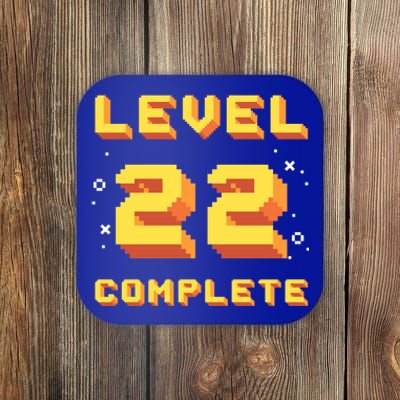 Born In 1999 Level 22 Complete 22th Birthday Retro Gaming Gift Coaster