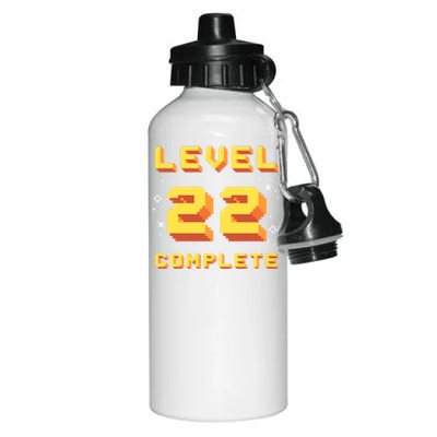 Born In 1999 Level 22 Complete 22th Birthday Retro Gaming Gift Aluminum Water Bottle