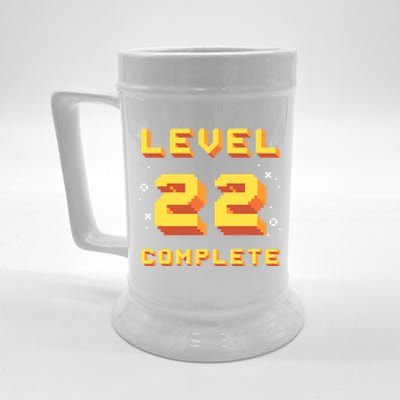 Born In 1999 Level 22 Complete 22th Birthday Retro Gaming Gift Beer Stein