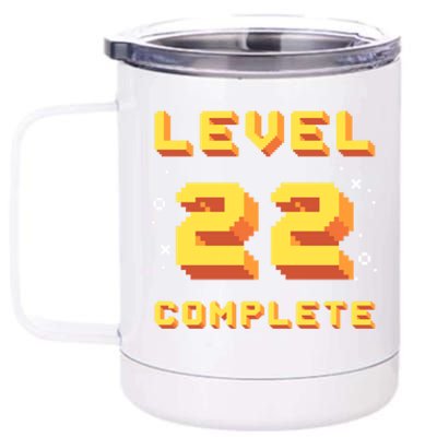 Born In 1999 Level 22 Complete 22th Birthday Retro Gaming Gift 12 oz Stainless Steel Tumbler Cup