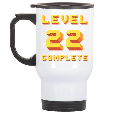 Born In 1999 Level 22 Complete 22th Birthday Retro Gaming Gift Stainless Steel Travel Mug