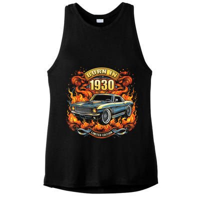 Born In 1930 Classic Muscle Car Lovers 95th Birthday Ladies PosiCharge Tri-Blend Wicking Tank