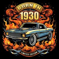 Born In 1930 Classic Muscle Car Lovers 95th Birthday Drawstring Bag