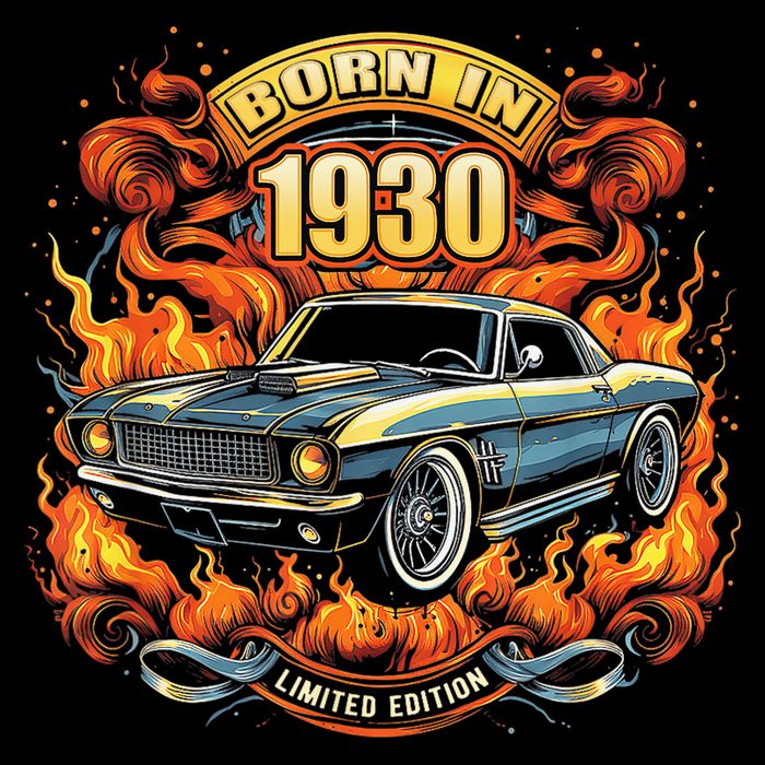 Born In 1930 Classic Muscle Car Lovers 95th Birthday Drawstring Bag