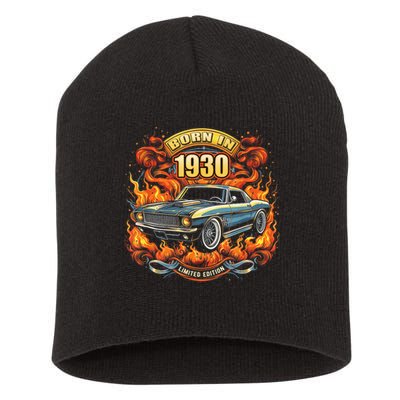Born In 1930 Classic Muscle Car Lovers 95th Birthday Short Acrylic Beanie