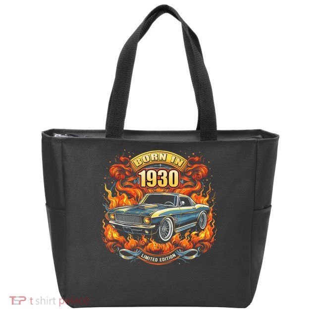 Born In 1930 Classic Muscle Car Lovers 95th Birthday Zip Tote Bag