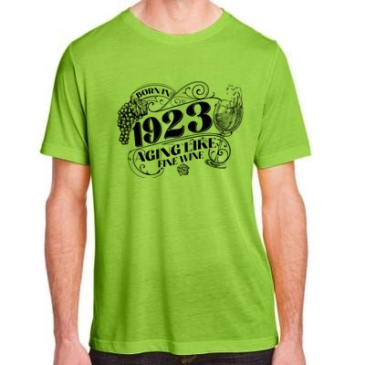 Born In 1923 100th Birthday Aging Like Fine Wine Adult ChromaSoft Performance T-Shirt