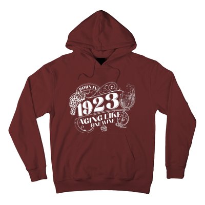 Born In 1923 100th Birthday Aging Like Fine Wine Hoodie