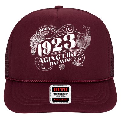 Born In 1923 100th Birthday Aging Like Fine Wine Trucker Hat