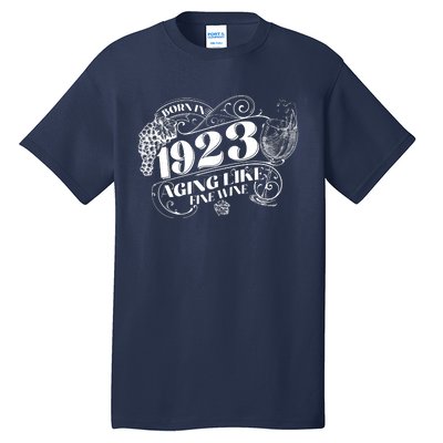 Born In 1923 100th Birthday Aging Like Fine Wine Tall T-Shirt