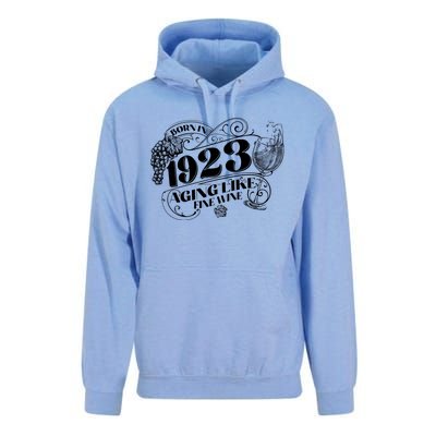 Born In 1923 100th Birthday Aging Like Fine Wine Unisex Surf Hoodie