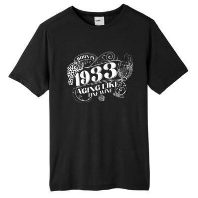 Born In 1933 90th Birthday Aging Like Fine Wine Tall Fusion ChromaSoft Performance T-Shirt