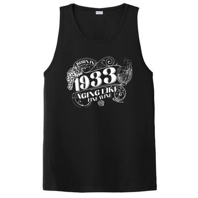 Born In 1933 90th Birthday Aging Like Fine Wine PosiCharge Competitor Tank