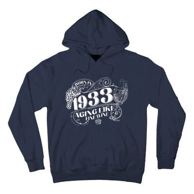 Born In 1933 90th Birthday Aging Like Fine Wine Tall Hoodie