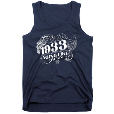 Born In 1933 90th Birthday Aging Like Fine Wine Tank Top