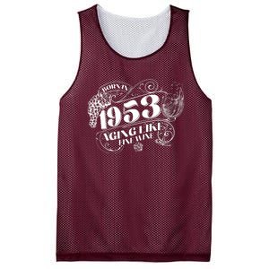 Born In 1953 70th Birthday Aging Like Fine Wine Mesh Reversible Basketball Jersey Tank