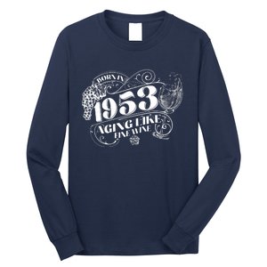 Born In 1953 70th Birthday Aging Like Fine Wine Long Sleeve Shirt